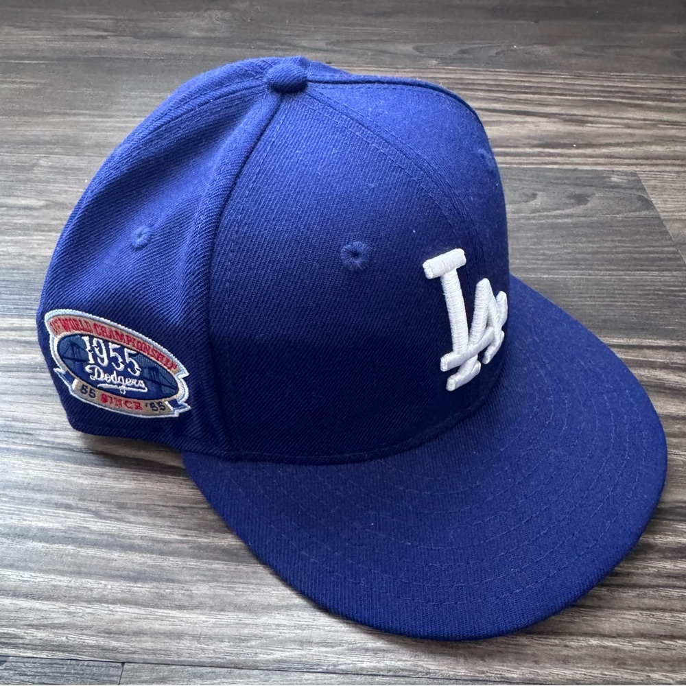 New Era LA Dodgers Grey Brim Patch Fitted Cap